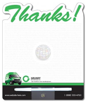 8.5&quot; x 10.125&quot; Thank You 14 pt. Dry Erase Board