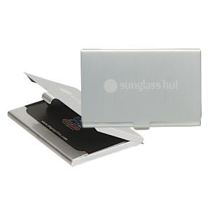 Aluminum Toned Business Card Holder