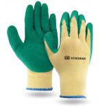 Green Palm Dipped Yellow Knit Garden Glove