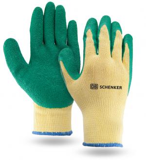 Green Palm Dipped Yellow Knit Garden Glove