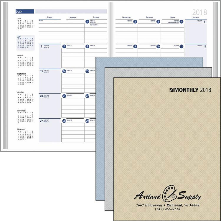 Ready Reference Monthly Format Stitched To Paper Cover
