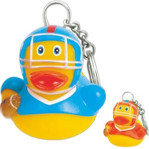 Football Themed Rubber Duck Keychain
