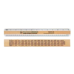 12&quot; Double Bevel Maple Ruler for Architects and Civil Engineers