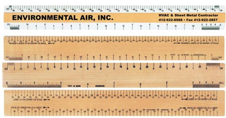 12&quot; Good Measure Double Bevel Ruler for Architects 