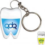Tooth Shaped Dental Floss W/ Key Chain