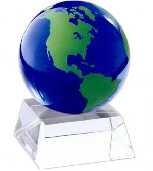 World Glass Paperweight