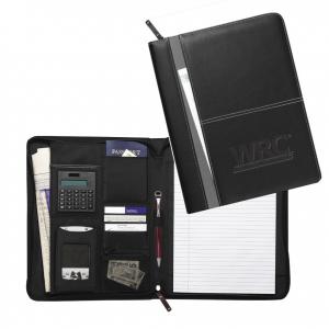Deluxe Zippered Padfolio w/ Outside Pocket