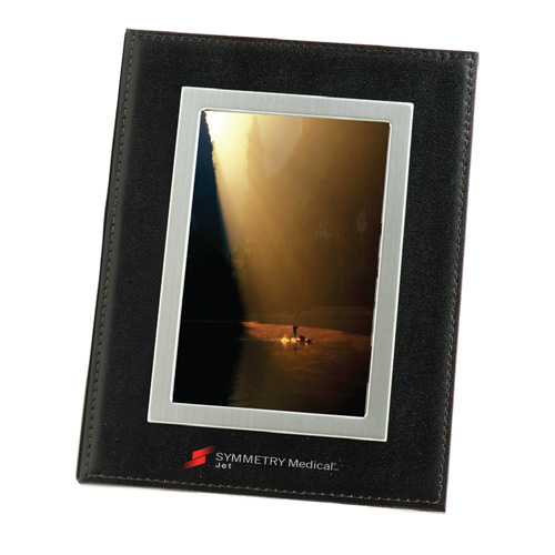 Promotional Bonded Black Leather Picture Frames 4 x 6