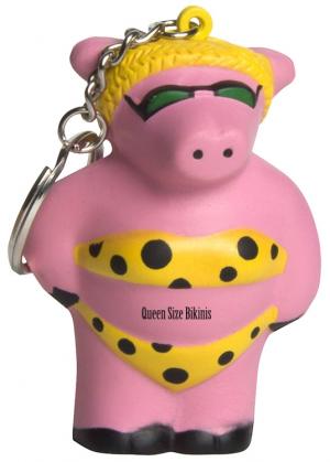 Cool Pig Shaped Key Chain Stress Reliever