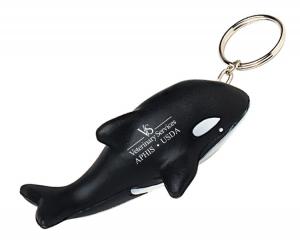 Orca Whale Shaped Key Chain Stress Reliever