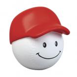 Happy Face Baseball Stress Reliever with Ball Cap
