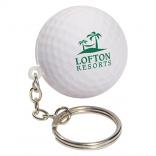 Golf Ball Stress Reliever on Key Chain