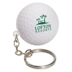 Golf Ball Stress Reliever on Key Chain