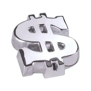 Plated Dollar Sign Paperweight 