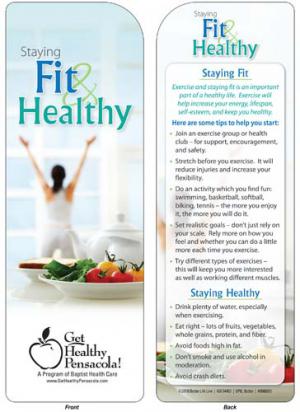 Staying Fit &amp; Healthy Bookmark
