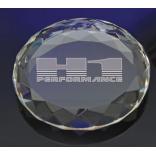 Circular Optical Crystal Paperweight