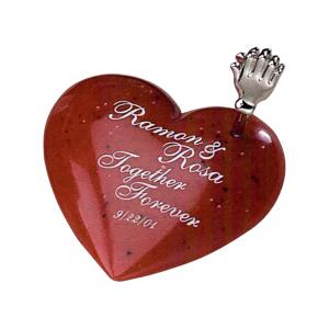 Heart Shaped Paperweight with Clip 