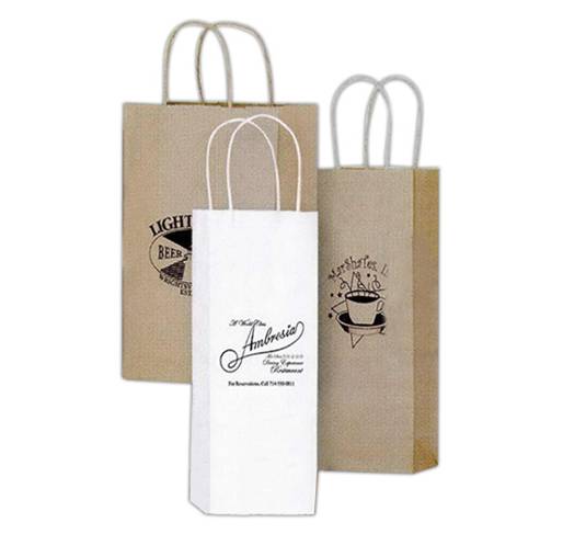 Custom Printed Eco Paper Wine Bags