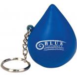 Water Drop Shaped Stress Reliever Keychain