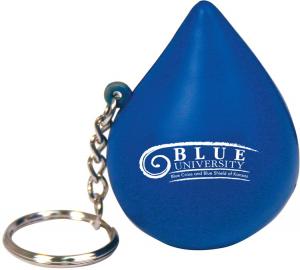 Water Drop Shaped Stress Reliever Keychain