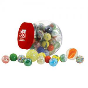 Glass Marbles in Canister