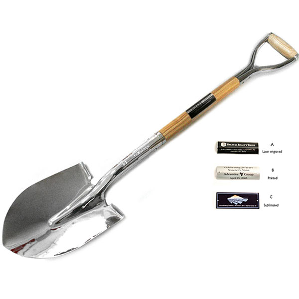 Large Chrome Groundbreaking Shovel