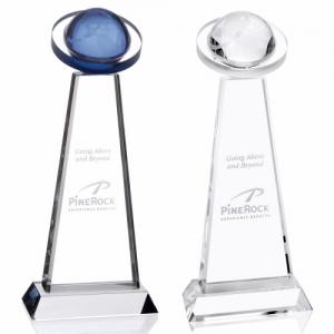 Blue Orb Glass Desktop Award