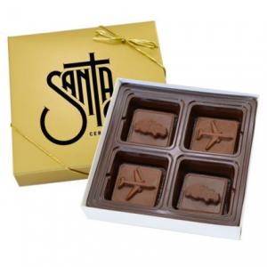 Four Chocolates in Gold Box