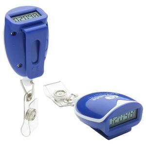 Pedometer with Retractable ID Clip