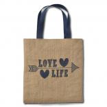 13" x 14" Laminated Burlap Tote Made in the USA