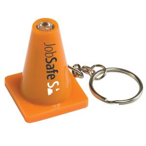 Light Up Safety Cone Keychain