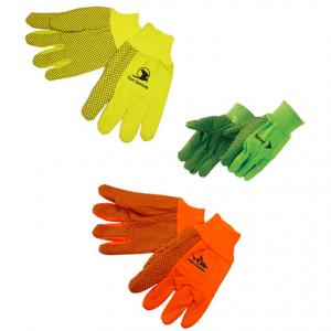 Double Palm Canvas Work Gloves W/ PVC Dots