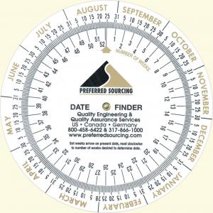 4&quot; Date Finder Calendar Card
