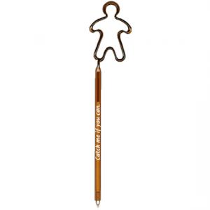 Gingerbread Man Shaped Bent Pen
