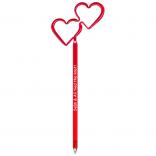 Double Heart Shaped Bent Pen