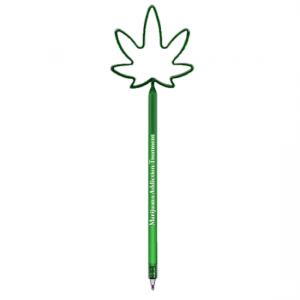 Marijuana Leaf Shaped Bent Pen