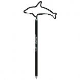 Black & White Whale Shaped Bent Pen