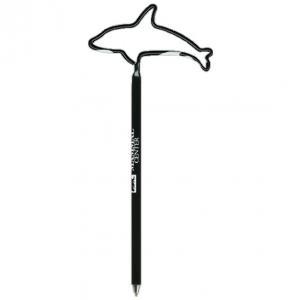 Black &amp; White Whale Shaped Bent Pen