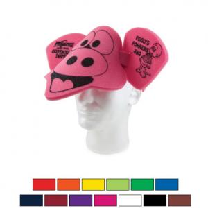 Foam Pig Hat with Adjustable Band 