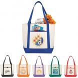 Ahoy! Nautical Poly Tote with Long Straps 