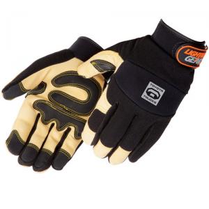 Tan Pigskin Mechanic Gloves with Reinforced Palm 