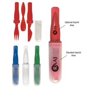 Eat N Go 3 Piece Cutlery Set with Protective Cover 
