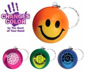 Color Changing Mood Smile Face Keychain 
