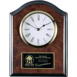 Burlwood Plaque Clock Award