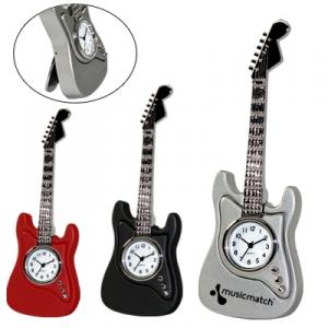 Guitar Shaped Desk Clock with Stand 