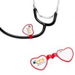Stethoscope Heart ID Tag