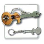 Guitar Shaped Bottle Opener Keychain with HD Graphics 
