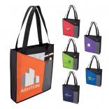 Tri Tone Tote Bag with Front Pocket 