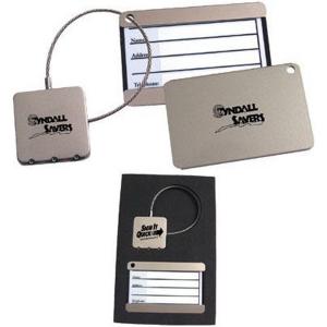 Stainless Steel Luggage Tag And Lock Gift Set 
