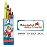 4 Pk. Christmas Theme Crayons 